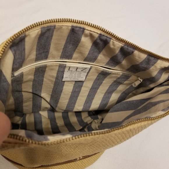 Wicker Woven Bucket Bag for Summer Vintage Liz Claiborne - Picture 6 of 13